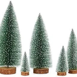 Coral Tree Set of 5 Mini Snow Effect Christmas Table Trees | Decorative Resin Pine Trees in Assorted Sizes (10, 15, 20, 25 & 30 cm) | Holiday Centerpiece for Home, Office & Party Decor-picture-36