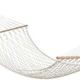 R Runilex Rope Hammock with Wooden Spreader Bars/Adults Swing for Single Person (Cotton, 78 x 30 Inches L x W, White)-image-12