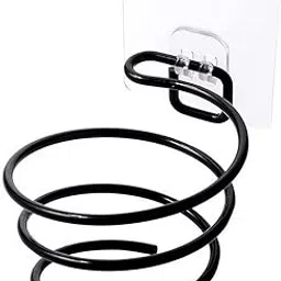 SwissHome Hair Dryer Holder, Wall Mounted Bathroom Hair Dryer Storage Rack, Self Adhesive Stainless Steel Blow Dryer Organizer Rack, Compatible with Most Hair Dryer, Hair Care Tools (Black)-picture-53