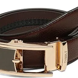 tybelt Genuine Leather Belt for Men | Adjustable Autolock Buckle |Formal Belts for Men up to 44 Inches | Men's Belt for Any Occasion | Black Color (Pack of 1)_7875-picture-33