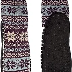 v3e Warm Winter Slipper Socks for Women Ladies Sweet Girl Colorful Booties Slipper Socks Warm Socks for Indoor use - Soft Rubber Sole - B001-picture-45