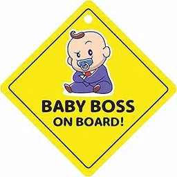 Baby On Board Car Hanging Sign (4.7 X 4.7 Inch) (Baby Boss)-image-17