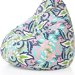 Classic Cotton Canvas Floral Printed Bean Bag XXXL Size Cover Only-picture-35