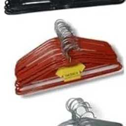 treback Hangers for Clothes Steel Hanger with Plastic Coating Heavy Hanger Steel Shirt Pack of 30 Hangers for Shirt (Red, Grey, Black)-picture-32