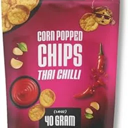 Seven's Crest Corn Popped Chips – Thai Chilli Flavor 40g x Pack of 4| Crunchy, Spicy & Healthy Snack | No Trans Fat | No Preservatives | Gluten-Free | Guilt-Free Snacking-picture-31