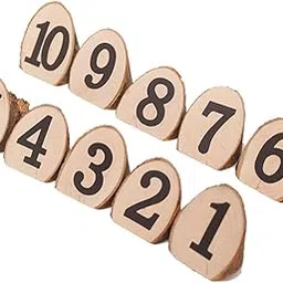 TOG Wooden Table Numbers Sign Wedding Party Restaurants Board For Party Decor - Brown Rustic Functional-picture-25