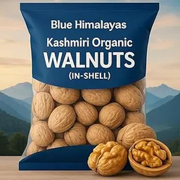 Blue Himalayas Kashmiri Organic Walnuts, Hard Wallnuts In-Shell 1Kg | Akhrot Saboot | New Crop 50% More Oil Content In Kashmiri Walnuts Hard (1kg)-picture-20