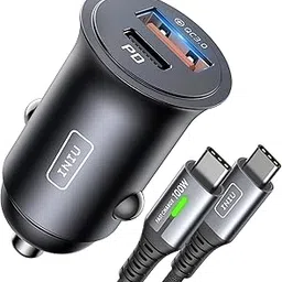 INIU Car Charger, Cigarette Lighter USB Charger Total 60W, 12V USB Socket with [1m] 100W Type C Cable Fast Charge, Car Phone Charge Adapter for iPhone 16 Pro Samsung Laptops Switch 2 Car Accessories-image-36