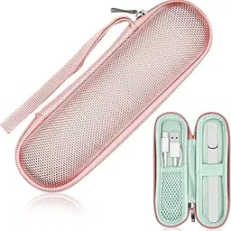 Portable Hard Carrying Case for Solowave 4 in 1 facial wand, Solawave wand for face Protective Bag Storing USB Cable, Hard Case Facial Wand with Zipper and Hanging Rope (Pink), pink, Travel-image-45