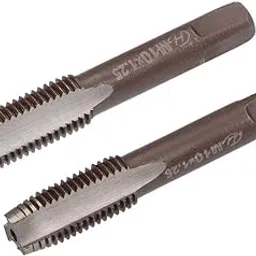 uxcell Metric Hand Tap M10 Thread 1.25 Pitch 3 Straight Flutes H2 Alloy Tool Steel 1 Pair-picture-19