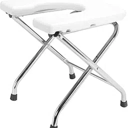 Kds Surgical Old People Folding commode toilet for pregnant women to sit Indian toilet stool folding - Unisex (white)-image-60