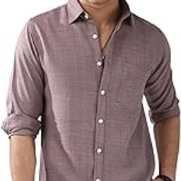 urbano fashion Men's Linen Blend Full Sleeve Relaxed Fit Casual Solid Shirt-picture-18