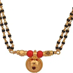 radha's creations Mangalsutra with chain 24" length and vati tanmaniya one gram gold-picture-15