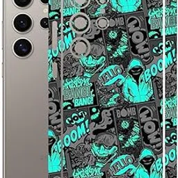 Compatible for Samsung Galaxy S24 Ultra 5G Mobile Back Skin Sticker Wrap Lamination - Rear Screen Gard Protector (Coverage - Back+Camera+Sides) (Style-150)-picture-24