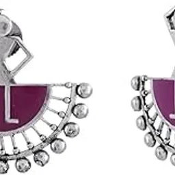 voylla Warli Show Me Your Thumka Earrings Studs Earrings For Women|Enamel|Summer|Gift For Her|Oxidised|-picture-19
