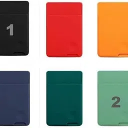 ClickCase Combo Pack of 2 Pcs. Liquid Silicone Metro/Credit Card Holder for Back of Mobile or Case,Adhesive Sleeves Stick on Phone Back Wallet for OnePlus Models (Black & Sea Green)-image-62