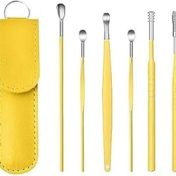 VENDIFY The Force Behind Your Health Ear Cleaning Kit Steel Ear Cleaner Reusable Ear Wax Remover Tool Kit Set With Storage Pack, Ear Curette Cleaner And Spring Ear Buds Cleaner (Multicolor) (6 Pcs Set)-image-90