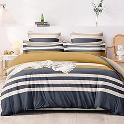 Sitting Style™ 350 Tc Heavy Glace Cotton Super King Size Duvet Cover II Razai Cover II Quilt Cover for Double Bed Size with Zipper (Dohars) 108x108 inch-Multicolor-image-26