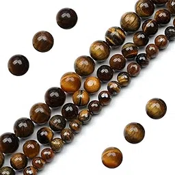 51pcs Natural Beads Round Yellow Tiger Eye Gemstone Beads Loose Beads 8 MM || Feng Shui || Gemstone || Reiki || Healing ||टाइगर आई/टाइगर स्टोन-picture-12