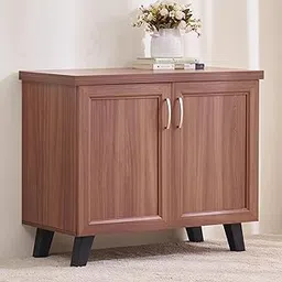 Home Centre Helios Alton 9 Pairs Shoe Cabinet | Engineered Wood Shoe Cabinet | Walnut | 1 Year Warranty-picture-26