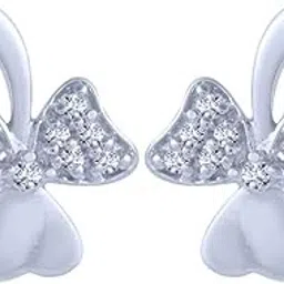 p.c. chandra jewellers 18k (750) White Gold and Diamond Stud Earrings for Women-picture-29
