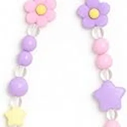 Sparkan Beaded Phone Strap Lanyard – Cute Mobile Chain with Flower & Star Charms, Wrist Strap for Girls, Women & Kids 1 = PSC-image-59