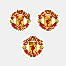 Manchester United Football Club Round Stickers Pack of 3 - for Laptops, Water Bottles, Mobiles, and Bikes - Manchester United Merchandise Accesories. Size : 3 Inch x 3 Inch (Vinyl Water Proof)-picture-12