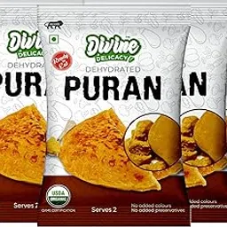 DIVINE DELICACY Ready to Eat Puran Packets |100g| Prepare Maharashtrian Puran Poli instantly | good source of energy | great source of protein - Pack of 4-image-92