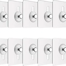 NILUX 10 Pcs Self-Adhesive Wall Hooks – Heavy Duty Transparent Hooks for Hanging Photo Frames, Wall Clocks, Keys, Kitchen, Bathroom | No Damage, Easy Installation, Strong Adhesive, Multipurpose (1)-image-42