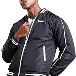 the indian garage co Men Slim Fit Solid Bomber Jackets-picture-42