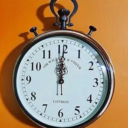 ANE Art Wooden Wall Clock Vintage Sir William Style Decorative Clock for Home & Office - 15 inch (Brown)-picture-68