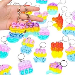 incywincy Compact Silicone Popit Keychain Keyring - Sensory Stress Relief Fidget Toy for Anxiety - Mini Portable Bubble Popping Fun on-the-Go - Travel-Size Pop Bubble Keyring-picture-11
