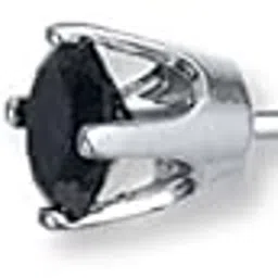 Atjewels Round Black Diamond In 925 Sterling Silver Stud Earrings For Unisex-image-7