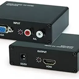 VGA to HDMI Converter with Audio | AV to VGA + HDMI Up Scaler 720P/1080P | Plug & Play Universal Adapter | VGA Audio to HDMI Converter for PC Laptop HDTV Projector Monitor-image-54