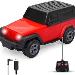 Gooyo GY-9798 Rechargeable Remote Control Thar Toy Car, Musical Toy Car for Kids | Red & Black Color, Power Source: Lithium Battery for Car (Included) & 2xAA Battery for Remote (Not Included)-image-59