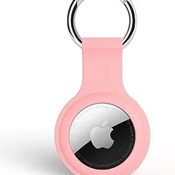 SQUIF Airtag Silicone Case Protective Cover for Airtag Case Locator Tracker Anti-Lost Device Keychain Protection (Pink)-picture-26