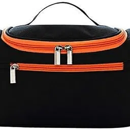 styleys Polyester Hanging Travel Toiletry Bag, Waterproof Dopp Kit for Shaving Makeup Accessories, Men Cosmetic Organizer with Large Capacity, for Gym, Camping (Black S1622) image 1
