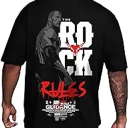 ran eleven company Ran Eleven “The Rock Rules” Oversized T-Shirt | Front Bull Logo & Back Graphic | Streetwear Gym Tee | 100% Cotton-picture-57