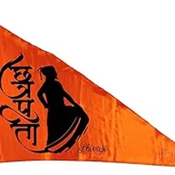 La Jarden® Chhatrapati Shivaji Medium size 2.16x 3.33 feet Silky Shiny Orange Satin Flag, Shivaji Maharaj, , Maratha Empire Flag, Shivaji Jayanti, Indian Historical, Maratha Pride, Hindavi Swarajya, Janta Raja (pack of 1) 26x40 inches-image-11