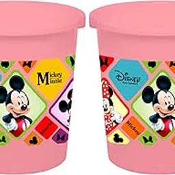 Kuber Industries Disney Mickey Minnie Print Plastic 2 Pieces Dustbin/Garbage Bin/Waste Bin, 5 Liters (Pink) -HS_35_KUBMARTS17758-picture-25