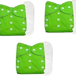 Adjustable and Washable 3 Cloth Diaper With 3 White Insert - Pack of 6 (Multicolor 3)-picture-16