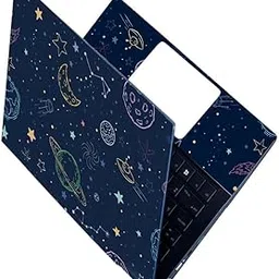 ANCIARY Full Laptop Skin Bubble-Free HD Quality Sticker for Laptops Upto 15.6" Compatible with Apple/Dell/HP/Lenovo/Acer/Asus/Sony (Dustproof|Waterproof|Scratchproof|Reusable)-Space BL FL ANM1-image-1