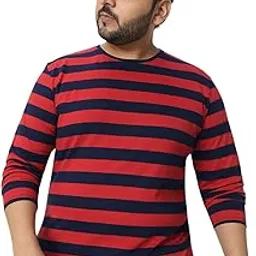 urbano plus Men's Cotton Striped Regular Fit T-Shirt-picture-21