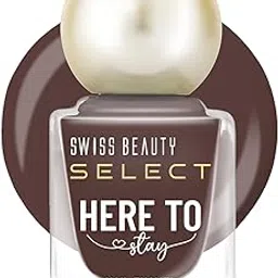 Swiss Beauty Select Here to Stay Nail Enamel with High gloss finish | Waterproof & Long-Lasting | Non - stain chip resistant | Shade- Burnt Coco, 12ml |-picture-26