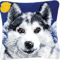 Lichts Latch Hook Kits DIY Animal Pattern Pillow Making Package 43x43cm Wolf-picture-22