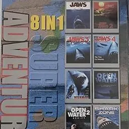 8 in 1 English Movie Collection (Jawas 1, 2, 3, 4, deep Blue sea, Open Water 1.2, Shark Zone) DVD-picture-54