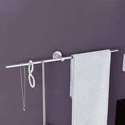 Plantex Stainless Steel Bathroom Towel Bar/Dual Towel Rod/Towel Hanger for Wash Basin/Bathroom Accessories (24-inch) Chrome-image-35