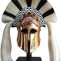 Greek Corinthian Hoplite Helmet with Plume Medieval Armour for Roleplay Cosplay Battle War Costume Reenactment & Home Decor Use-image-65