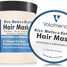 VOLAMENA WITH DEVICE Rice water Hair Mask with Keratin For Repair Damaged Hair For Men & Womem -250 ml-picture-36