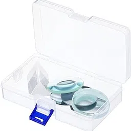 PATIKIL Optical Lens 1 Set, 6 Pcs Double Convex Lens Double Concave Lens Prism Lens Convex Mirror Concave Mirror Plane Mirror for Physics Teaching, Clear-picture-31